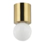 Dainolite Theron 5" Wide Semi-Flush Ceiling Fixture Aged Brass