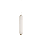Dainolite Typha 3" Wide LED Mini Pendant Aged Brass / White