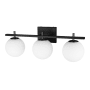 Dainolite Vivaldi 3 Light 24" Wide Bathroom Vanity Light Matte Black
