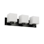 Dainolite Veda 3 Light 23" Wide Vanity Light Matte Black / White
