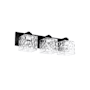 Dainolite Veda 3 Light 23" Wide Vanity Light Matte Black / Clear