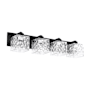 Dainolite Veda 4 Light 31" Wide Vanity Light Matte Black / Clear