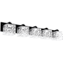 Dainolite Veda 5 Light 39" Wide Vanity Light Matte Black / Clear