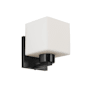 Dainolite Veda 7" Tall Bathroom Sconce Matte Black / White