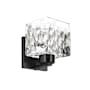 Dainolite Veda 7" Tall Bathroom Sconce Matte Black / Clear