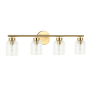 Dainolite Vienna 4 Light 29" Wide Vanity Light Aged Brass