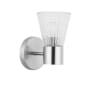 Dainolite Vienna 8" Tall Wall Sconce Polished Chrome / Clear