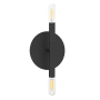 Dainolite Wand 2 Light 9" Tall Wall Sconce Matte Black