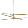 Dainolite Wand 8 Light 36" Wide Sputnik Chandelier Aged Brass