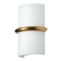 Dainolite Wallace 9" Tall LED Wall Sconce White / Aged Brass