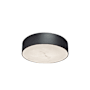 Dainolite Walsh 12" Wide LED Flush Mount Drum Ceiling Fixture Alabaster / Matte Black