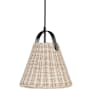 Dainolite Shenandoah 13" Wide Pendant Natural / Matte Black