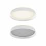 DALS Lighting Aurora 12" Wide Flush Mount Drum Ceiling Fixture White