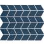 Daltile 2 x 3 Chevron Mosaic - Sold by Sheet (.88 SF/Sheet) Galaxy