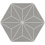 Daltile Scrapbook - 8" x 9" Solid Floor and Wall Tile - Matte Visual - Sold by Carton (9.37 SF/Carton) Memory Grey Asanoha
