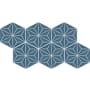 Daltile Scrapbook - 8" x 9" Solid Floor and Wall Tile - Matte Visual - Sold by Carton (9.37 SF/Carton) Keepsake Blue Asanoha