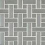 Daltile Metallica - Random Basketweave Mosaic Wall Tile - Polished Metal Visual Brushed Stainless Steel