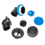 Dearborn True Blue 1-1/2" Tub Drain Kit - with Overflow Matte Black