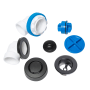 Dearborn True Blue 1-1/2" Tub Drain Kit - with Overflow Matte Black
