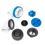 Dearborn True Blue 1-1/2" Tub Drain Kit - with Overflow Matte Black