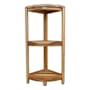DecoTeak SnazzyCorner 17" 3-Tier Teak Shower Caddy EarthyTeak