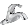 Delta Classic Centerset Bathroom Faucet with Diamond Seal Technology with Plastic Push Pop-Up Drain Chrome