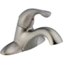Delta Classic Centerset Bathroom Faucet with Diamond Seal Technology with Plastic Push Pop-Up Drain Brilliance Stainless