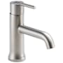 Delta Trinsic Single Hole Bathroom Faucet with Optional Base Plate - Less Drain Assembly Brilliance Stainless