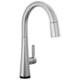 Delta Monrovia 1.8 GPM Single Hole Pull Down Touchless Kitchen Faucet with Touch2O, MagnaTite, Diamond Seal and Touch-Clean Technologies Lumicoat Arctic Stainless