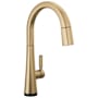 Delta Monrovia 1.8 GPM Single Hole Pull Down Touchless Kitchen Faucet with Touch2O, MagnaTite, Diamond Seal and Touch-Clean Technologies Lumicoat Champagne Bronze