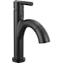 Delta Nicoli 1.2 GPM Single Hole Bathroom Faucet with Pull Down Spout and Push Pop-Up Drain Assembly Matte Black