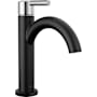 Delta Nicoli 1.2 GPM Single Hole Bathroom Faucet with Push Pop-Up Drain Assembly Matte Black / Chrome