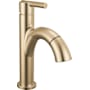 Delta Nicoli 1.2 GPM Single Hole Bathroom Faucet with Pull Down Spout and Push Pop-Up Drain Assembly Champagne Bronze