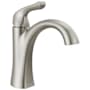 Delta Arvo 1.2 GPM Single Hole Bathroom Faucet with Pop-Up Drain Assembly SpotShield Brushed Nickel