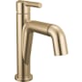 Delta Nicoli 1.2 GPM Single Hole Bathroom Faucet with Pull Down Spout and Push Pop-Up Drain Assembly Champagne Bronze