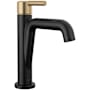 Delta Nicoli 1.2 GPM Single Hole Bathroom Faucet with Push Pop-Up Drain Assembly Matte Black / Champagne Bronze