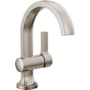 Delta Albion 1.2 GPM Single Hole Bathroom Faucet with Push Pop-Up Drain Assembly SpotShield Brushed Nickel