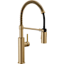 Delta Antoni 1.8 GPM Single Hole Pre-Rinse Pull Down Kitchen Faucet - Includes Escutcheon Champagne Bronze