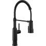 Delta Theodora 1.8 GPM Single Hole Pre-Rinse Pull Down Kitchen Faucet - Includes Escutcheon Matte Black