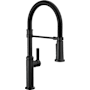Delta Rhett 1.8 GPM Single Hole Pre-Rinse Pull Down Kitchen Faucet with MagnaTite, Touch-Clean, and Diamond Seal Technologies - Includes Escutcheon Matte Black