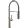 Delta Rhett 1.8 GPM Single Hole Pre-Rinse Pull Down Kitchen Faucet with MagnaTite, Touch-Clean, and Diamond Seal Technologies - Includes Escutcheon Brilliance Stainless
