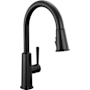 Delta Finnridge 1.8 GPM Single Hole Pull Down Kitchen Faucet - Includes Escutcheon Matte Black