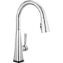 Delta Lenta 1.8 GPM Single Hole Pull Down Touchless Kitchen Faucet with Touch2O, ShieldSpray, MagnaTite, Diamond Seal and Touch-Clean Technologies - Includes Escutcheon Chrome