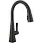 Delta Lenta Pull-Down Kitchen Faucet with On/Off Touch Activation, Magnetic Docking Spray Head, ShieldSpray and Touch2O Matte Black