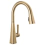 Delta Lenta Single-Handle Pull-Down Kitchen Faucet with ShieldSpray Champagne Bronze
