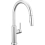 Delta Nicoli 1.8 GPM Single Hole Pull Down Kitchen Faucet - Includes Escutcheon Chrome