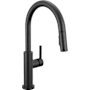 Delta Nicoli 1.8 GPM Single Hole Pull Down Kitchen Faucet - Includes Escutcheon Matte Black