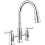 Delta Renaldi 1.8 GPM Bridge Kitchen Faucet with Pull-Down Spray Head Lumicoat Chrome