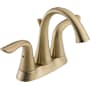 Delta Lahara Centerset Bathroom Faucet with Pop-Up Drain Assembly - Includes Lifetime Warranty Champagne Bronze