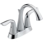 Delta Lahara Centerset Bathroom Faucet with Pop-Up Drain Assembly - Includes Lifetime Warranty Chrome
